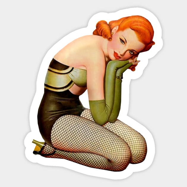 Pin Up - Vintage Sticker by Bootyfreeze